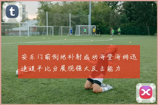 安东门前倒地补射成功海登海姆迅速追平比分展现强大反击能力